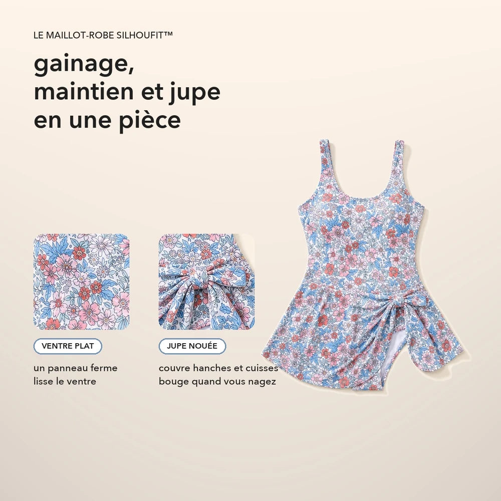 -50 % · OFFRE LIMITÉE · SilhouFit™ · Maillot de bain qui affine votre silhouette sans effort !