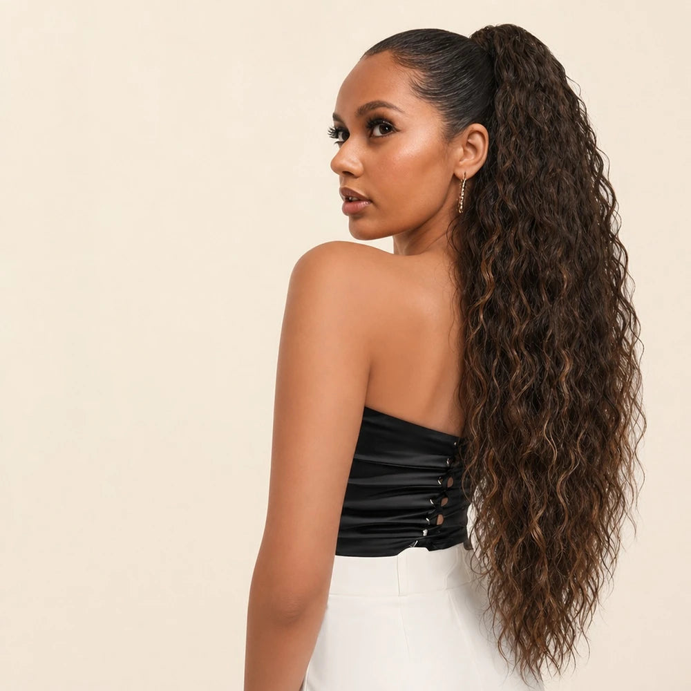 -50 % · OFFRE LIMITÉE · ClipCurls™ · Extensions cheveux bouclés avec queue de cheval
