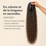 -50 % · OFFRE LIMITÉE · ClipCurls™ · Extensions cheveux bouclés avec queue de cheval