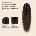 -50 % · OFFRE LIMITÉE · ClipCurls™ · Extensions cheveux bouclés avec queue de cheval