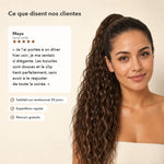 -50 % · OFFRE LIMITÉE · ClipCurls™ · Extensions cheveux bouclés avec queue de cheval