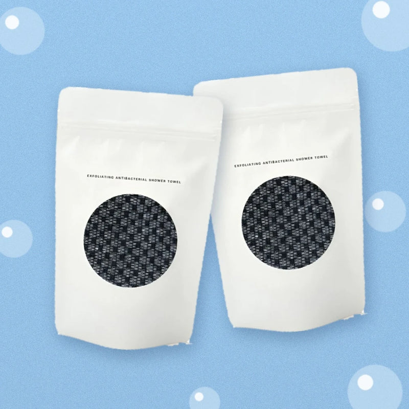 1+1 OFFERT · AUJOURD'HUI · ScrubGlow™ · Gant de douche exfoliant antibactérien