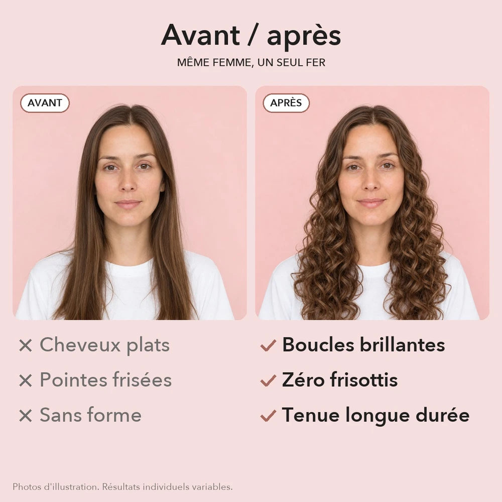 -50 % · OFFRE LIMITÉE · GlamCurl™ · De magnifiques boucles qui restent lisses toute la journée !