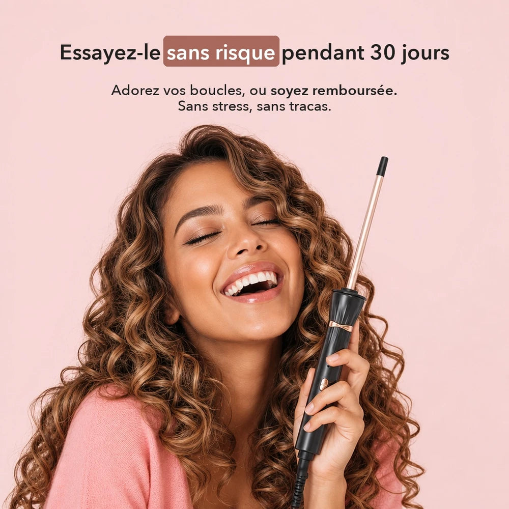 -50 % · OFFRE LIMITÉE · GlamCurl™ · De magnifiques boucles qui restent lisses toute la journée !
