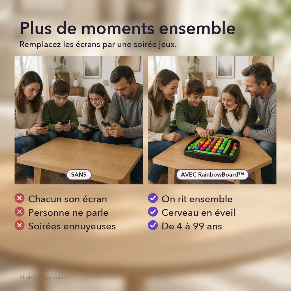 -50 % · OFFRE LIMITÉE · RainbowBoard™ · Jeu de logique des couleurs