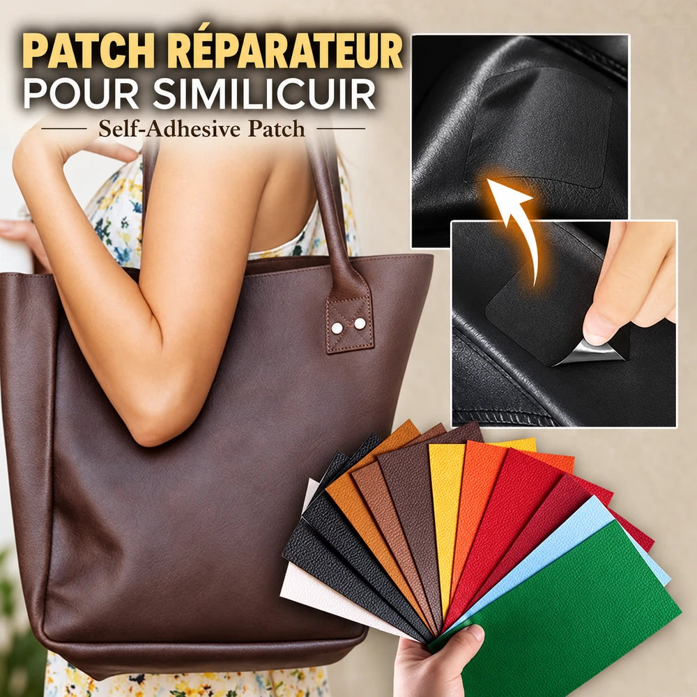 -50 % · OFFRE LIMITÉE · Self-Adhesive Patch · Patch de réparation en cuir