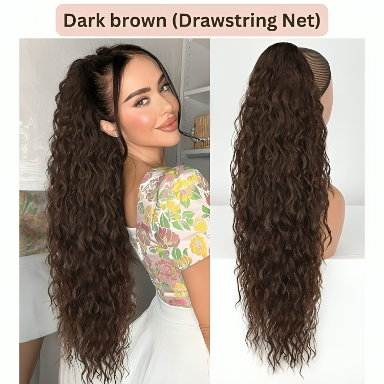 50 % DE RABAIS TEMPORAIRE | ClipCurls™ | Extensions de cheveux bouclés avec queue de cheval