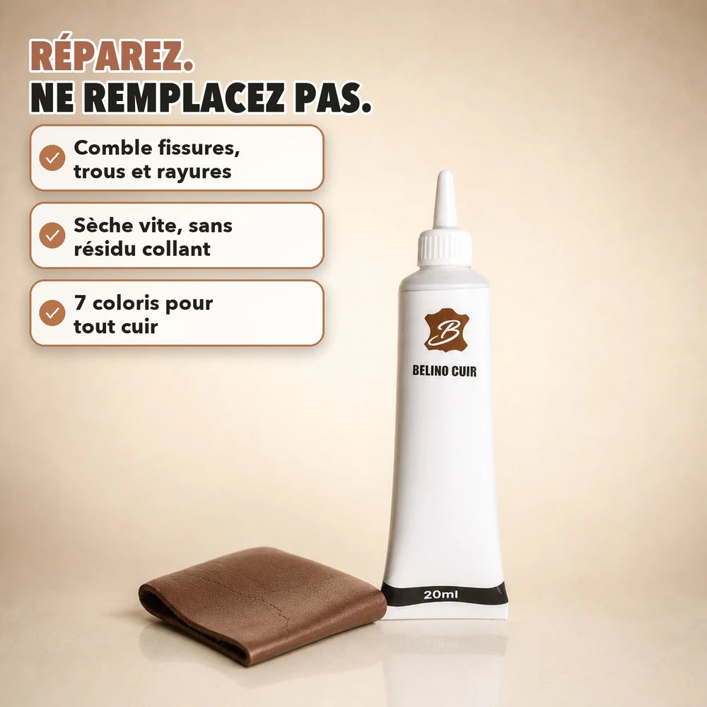 -50 % · OFFRE LIMITÉE · MagicGel™ · Répare instantanément le cuir abîmé !