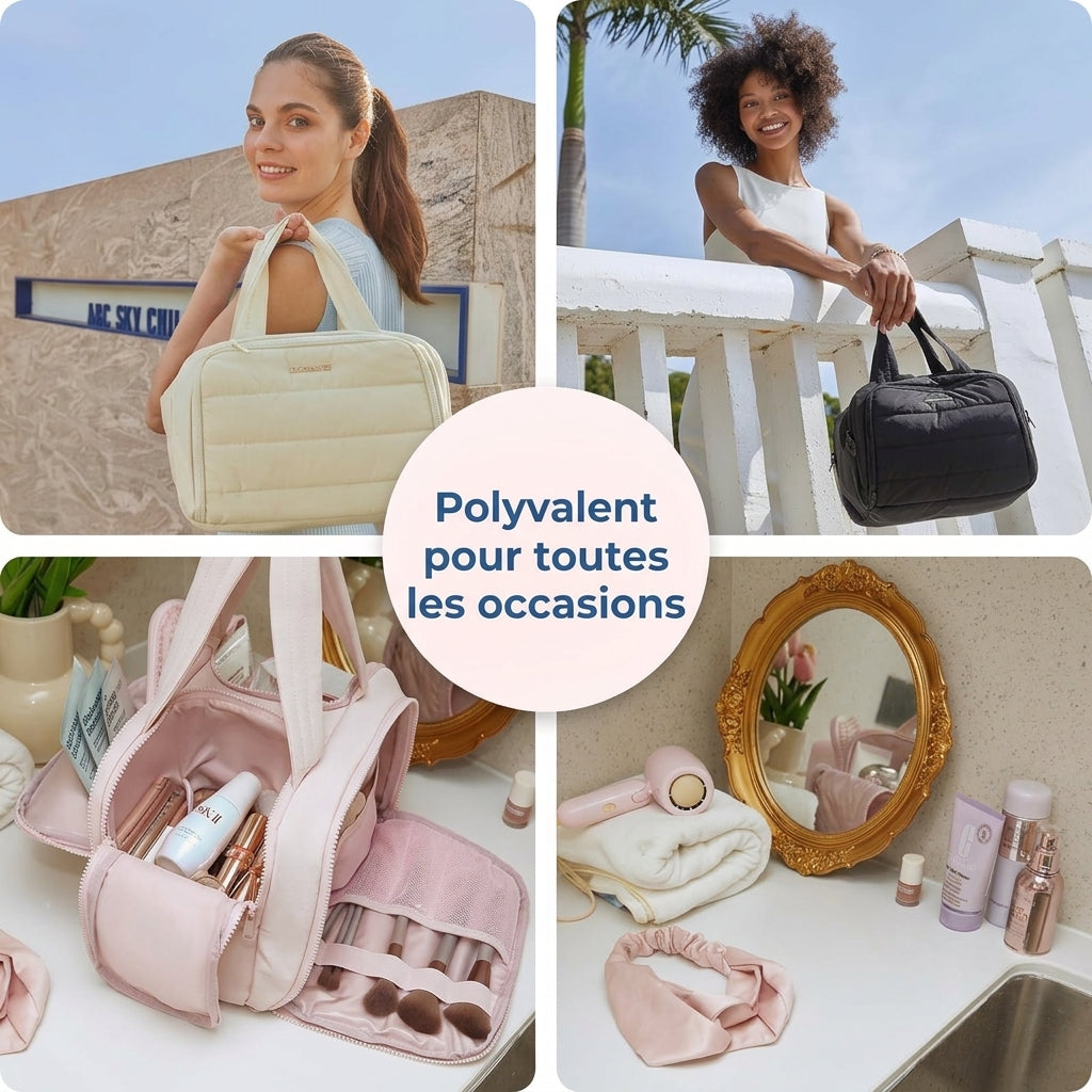 -50 % · OFFRE LIMITÉE · PuffPack™ · Vos articles de toilette toujours à portée de main !