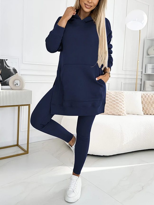 50% DE REMISE TEMPORAIRE | Fiorella™ | Ensemble élégant de sweat à capuche et leggings 2 pièces