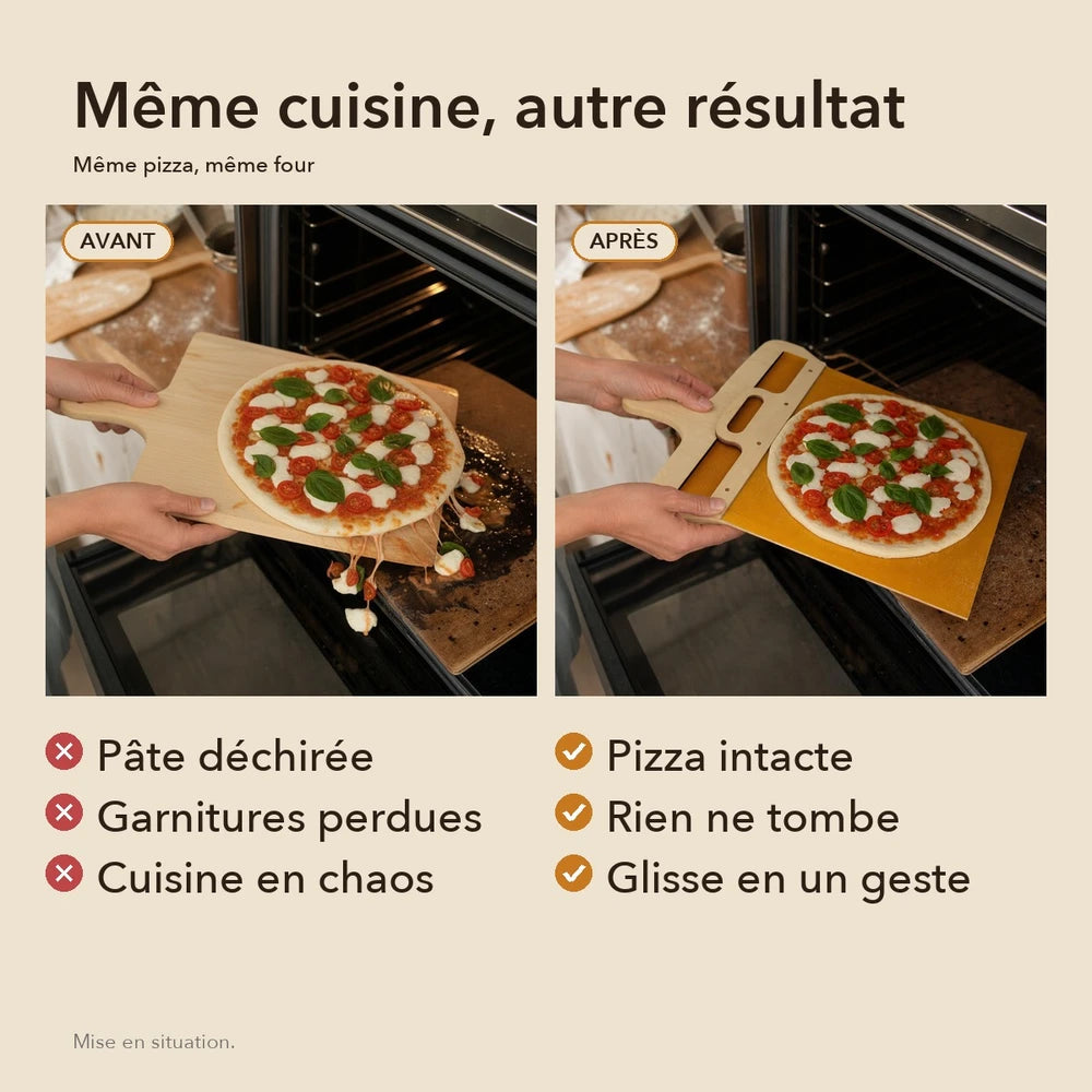 -50 % · OFFRE LIMITÉE · PizzaGlide™ · Pelle à pizza parfaite