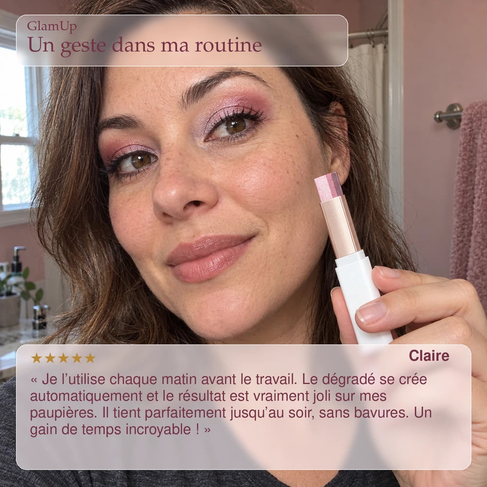 1+1 OFFERT · AUJOURD'HUI · GlamUp™ · Stick fard à paupières pailleté dégradé