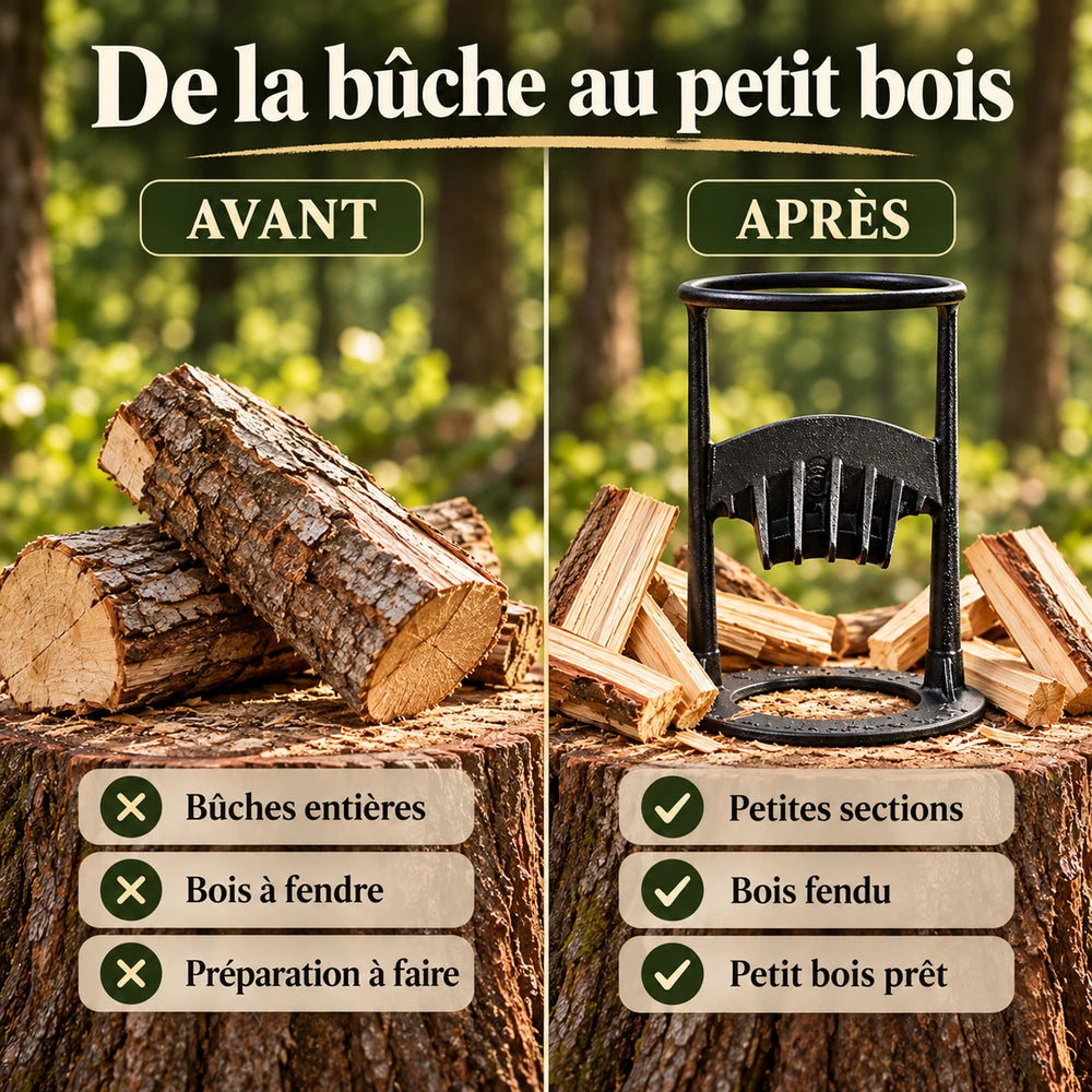 -50 % · OFFRE LIMITÉE · SplitterPro™ · Fendeur de bois de chauffage