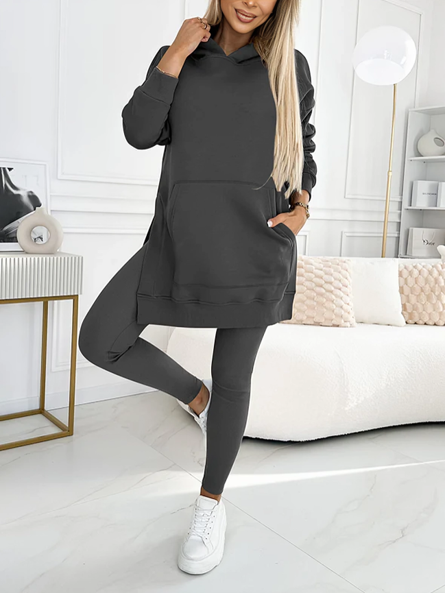 50% DE REMISE TEMPORAIRE | Fiorella™ | Ensemble élégant de sweat à capuche et leggings 2 pièces
