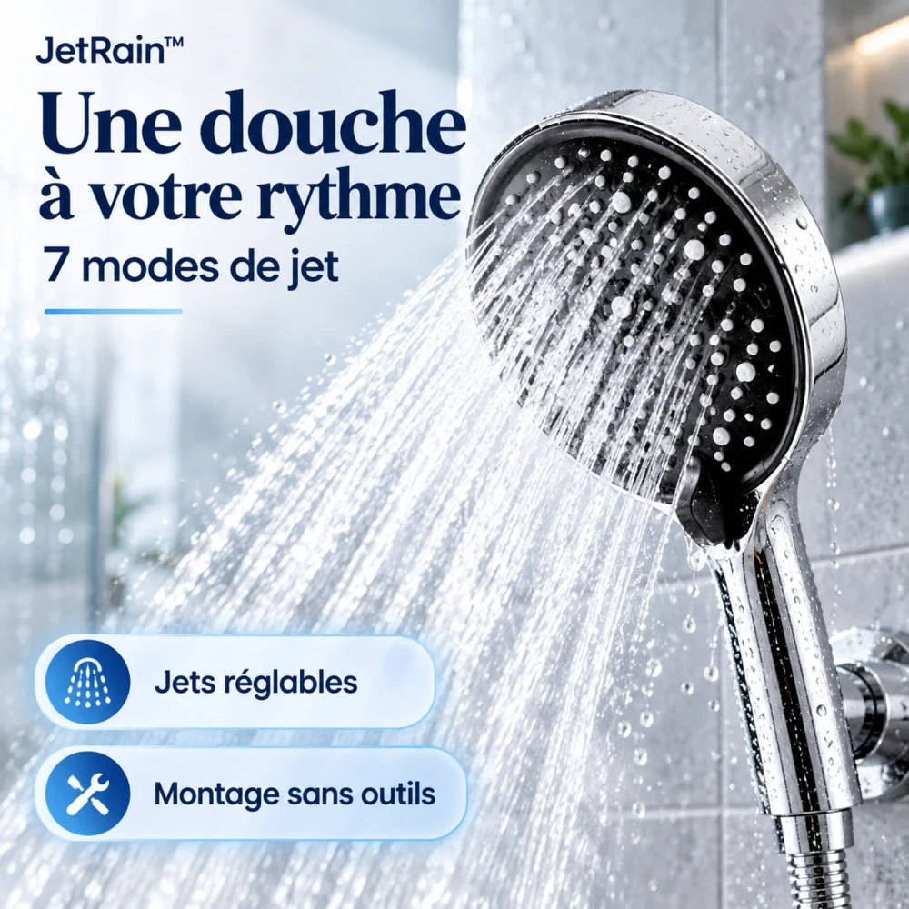 -50 % · OFFRE LIMITÉE · JetRain™ · Douche à haute pression