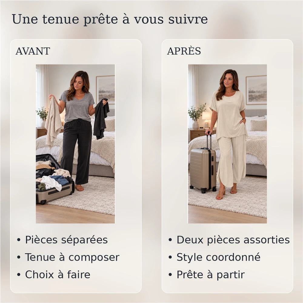 -50 % · OFFRE LIMITÉE · Jasmine™ · Ensemble tailleur deux pièces coupe décontractée