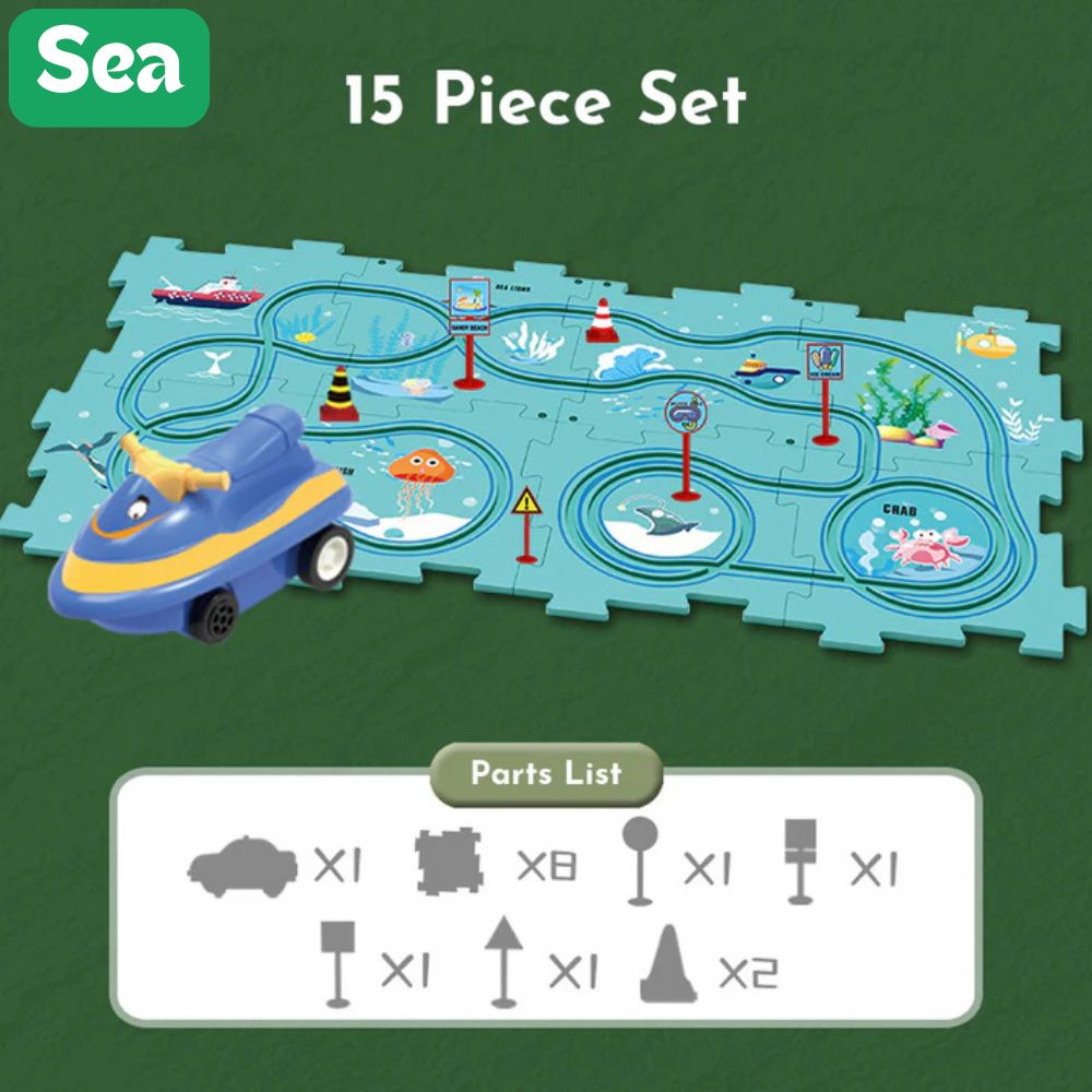 50% DE REMISE TEMPORAIRE | TrackTastic™ | Ensemble de rails de puzzle pour enfants