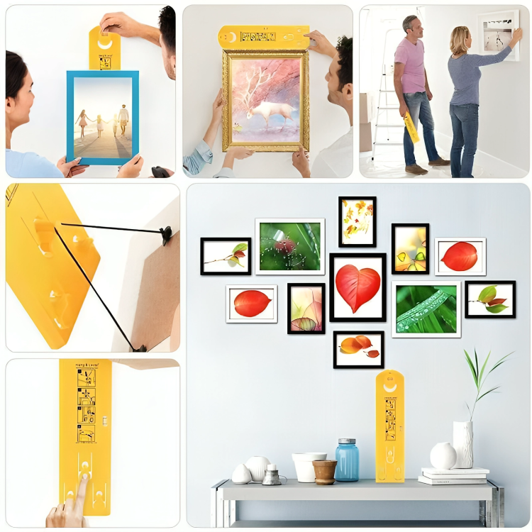 50% DE RABAIS TEMPORAIRE | HangMaster™ | Outil de suspension pour cadres photo