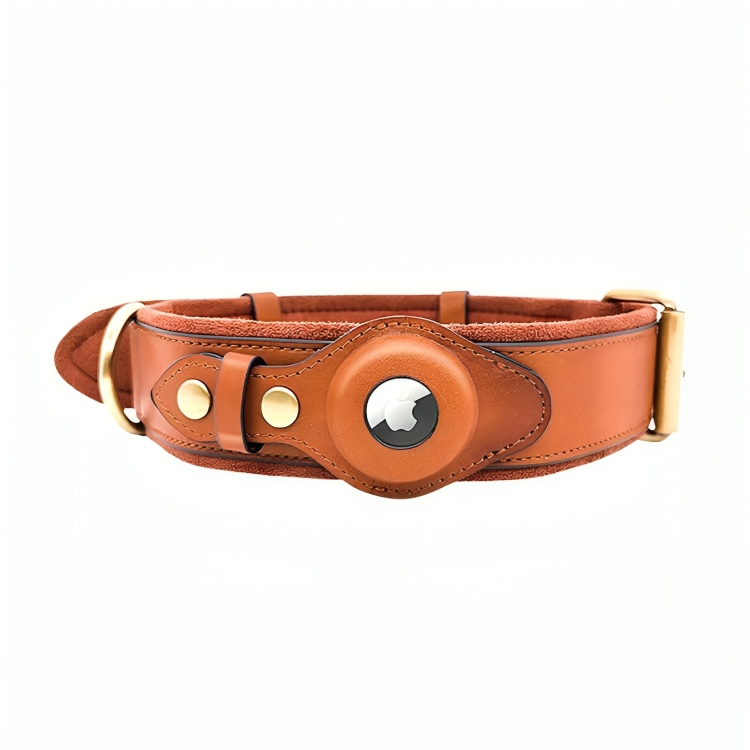 50% DE REMISE TEMPORAIRE | TrackTails™ | Collier pour chien en cuir avec pochette pour AirTag
