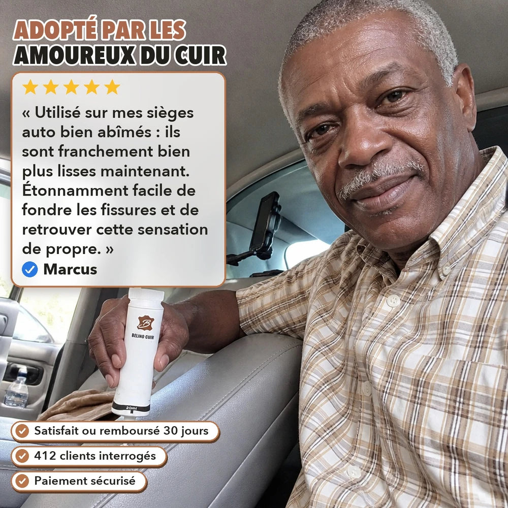 -50 % · OFFRE LIMITÉE · MagicGel™ · Répare instantanément le cuir abîmé !