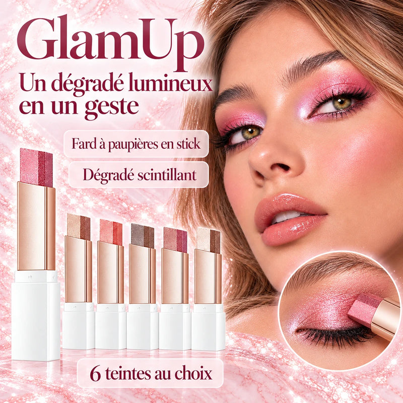 1+1 OFFERT · AUJOURD'HUI · GlamUp™ · Stick fard à paupières pailleté dégradé