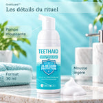 -50 % · OFFRE LIMITÉE · OralGuard™ · Mousse blanchissante et soin bucco-dentaire 100 % d’origine végétale