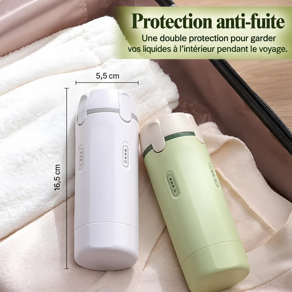 1+1 OFFERT · AUJOURD'HUI · QuadBott™ · 4-en-1 Flacons de voyage