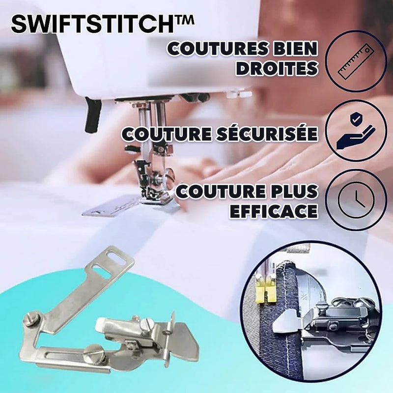 -50 % · OFFRE LIMITÉE · SwiftStitch™ · Cousez des coutures parfaitement droites ! Rapide et facile !