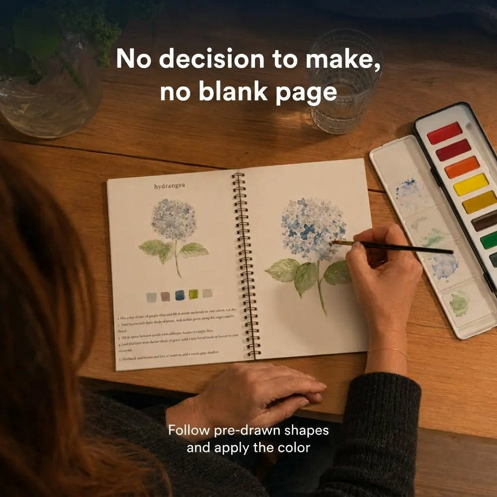 50 % DE REMISE TEMPORAIRE | CreativeEscape™ - Aquarelle Zen + (Gratuit : peinture 12 couleurs et pinceau)