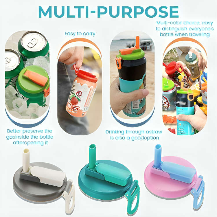 2 + 2 GRATUIT AUJOURD'HUI | SipSeal™ | Couvercle en silicone pour paille à soda