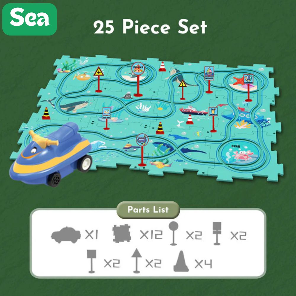 50% DE REMISE TEMPORAIRE | TrackTastic™ | Ensemble de rails de puzzle pour enfants