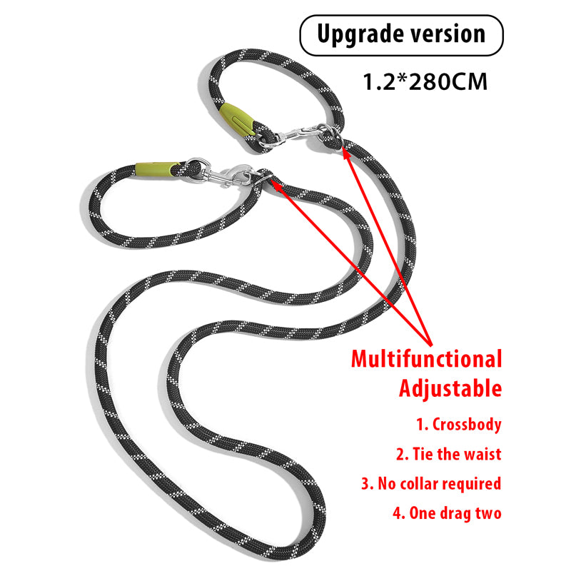 50 % DE REMISE TEMPORAIRE | PawVentures™ | Laisse de chien avec kit mains libres premium