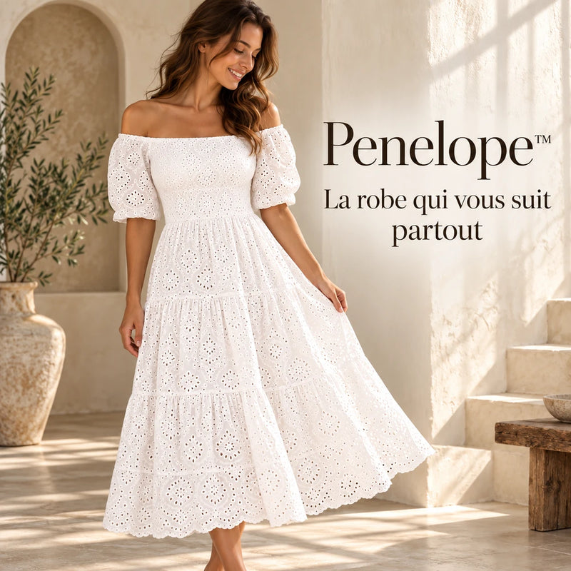 -50 % · OFFRE LIMITÉE · Penelope™ · Robe trapèze brodée pour femme