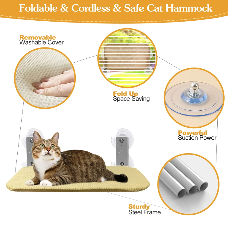 50% DE REMISE TEMPORAIRE | CatNook™ | Hamac pour chat pliable