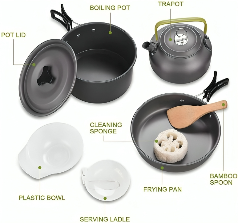 50% DE REMISE TEMPORAIRE | TrekChef™ | Ensemble de cuisine portable pour le camping