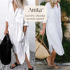 -50 % · OFFRE LIMITÉE · Anita™ · Robe chemise élégante unie avec fente