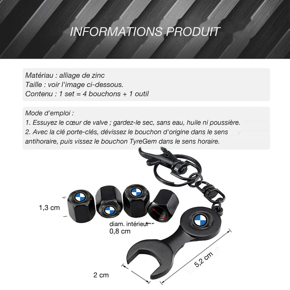 -50 % · OFFRE LIMITÉE · TyreGem™ · Bouchons de valve luxe