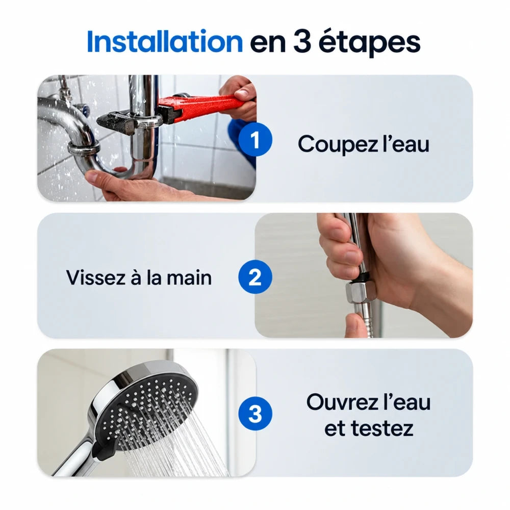 -50 % · OFFRE LIMITÉE · JetRain™ · Douche à haute pression