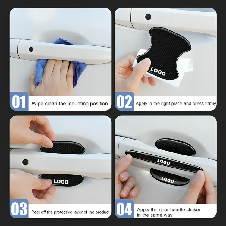 4 + 4 GRATUIT AUJOURD'HUI | StickShield™ | Autocollants de poignée de porte automobile