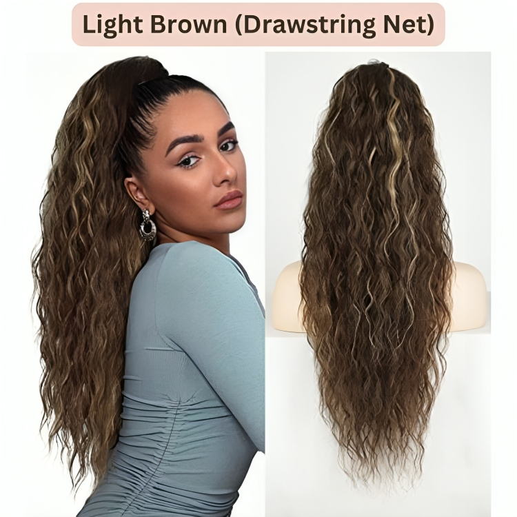 50 % DE RABAIS TEMPORAIRE | ClipCurls™ | Extensions de cheveux bouclés avec queue de cheval
