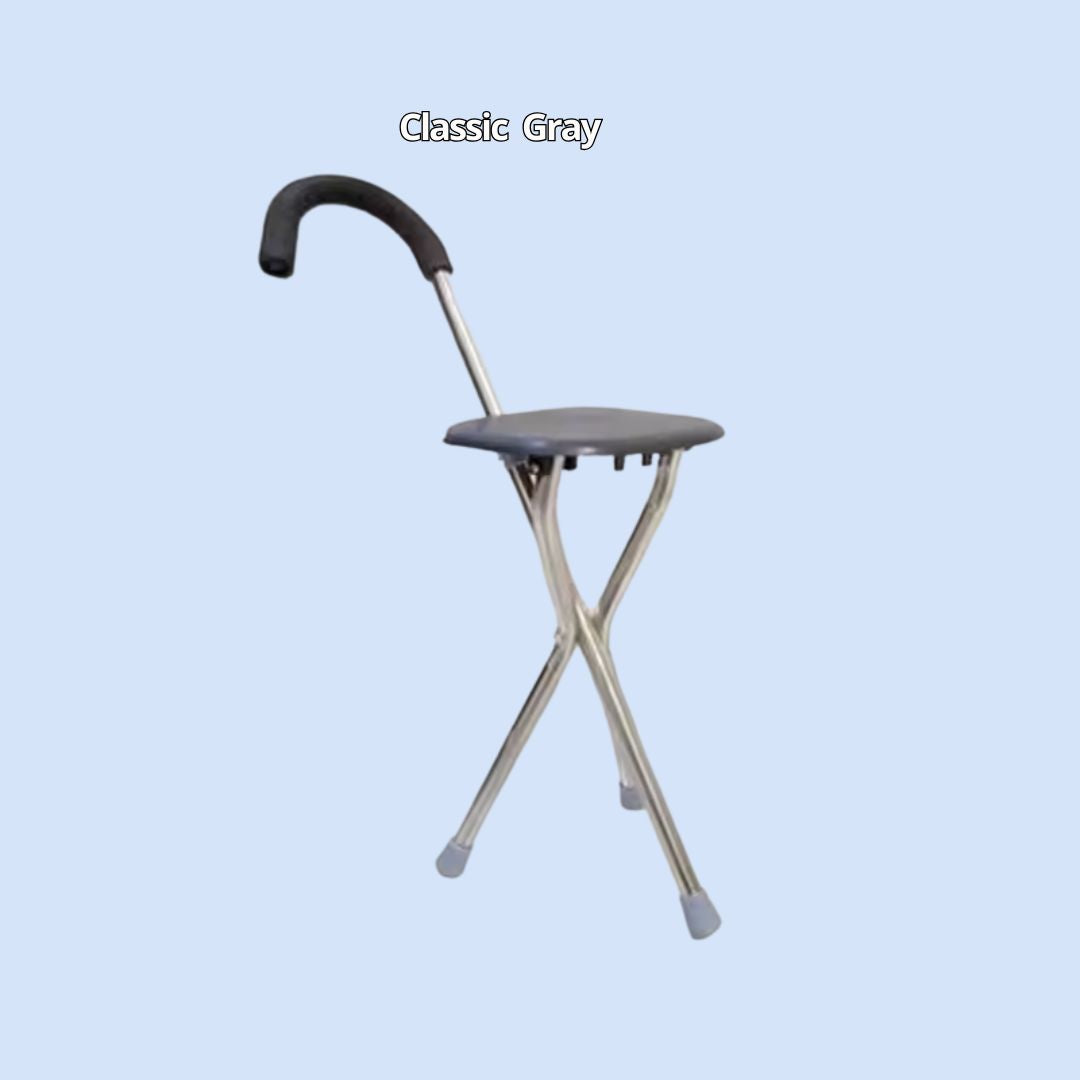 CrutchSeat™ | Tabouret de béquille pliable pour les personnes âgées