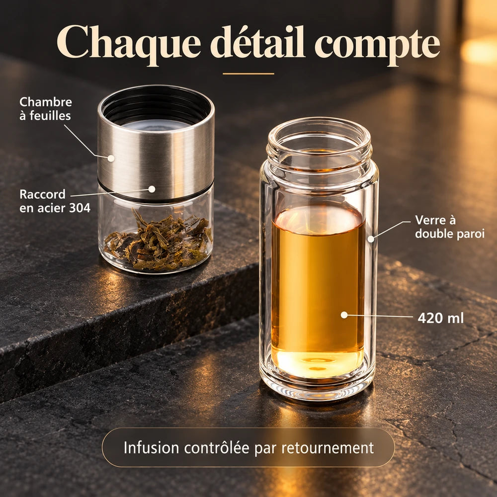 -50 % · OFFRE LIMITÉE · BrewSip™ · Bouteille à thé