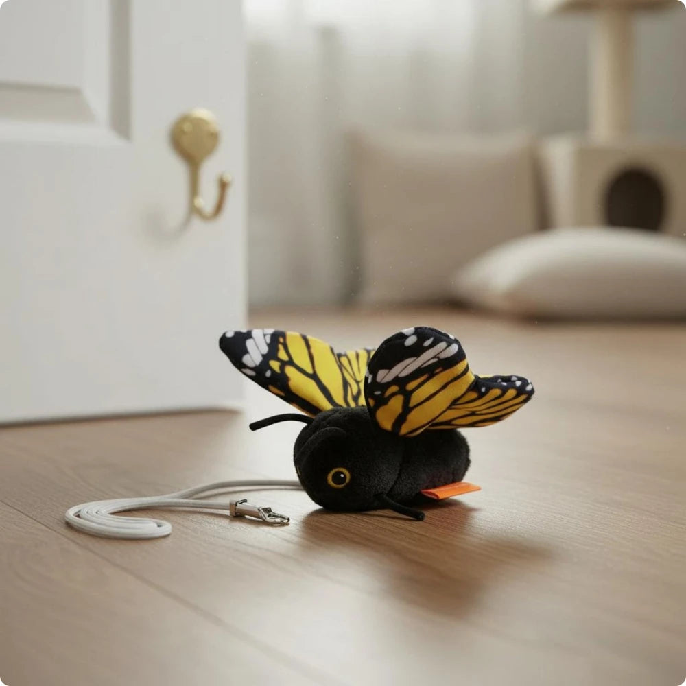 -50 % · OFFRE LIMITÉE · PawBuzz™ · Jouet interactif pour chat volant