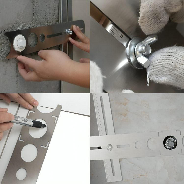 50% DE REMISE TEMPORAIRE | TileGuide™ | Règle de mesure d'angle de carrelage avec dispositif de recherche de trous