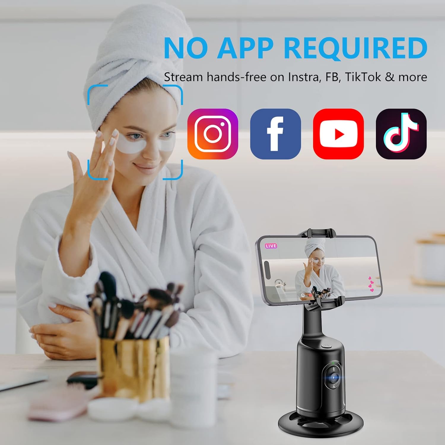 50% DE RABAIS TEMPORAIRE | MotionPod™ | Trépied intelligent de suivi de visage 360°