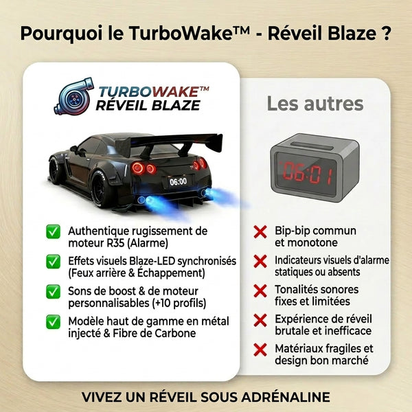 50 % DE REMISE TEMPORAIRE  TurboWake™ - Réveil Blaze