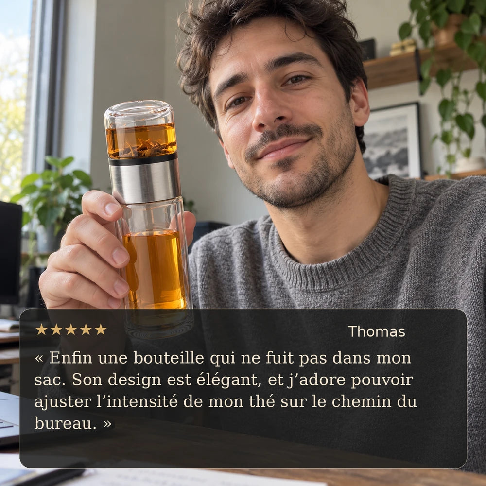 -50 % · OFFRE LIMITÉE · BrewSip™ · Bouteille à thé