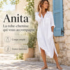 -50 % · OFFRE LIMITÉE · Anita™ · Robe chemise élégante unie avec fente