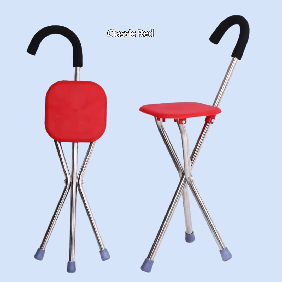 CrutchSeat™ | Tabouret de béquille pliable pour les personnes âgées