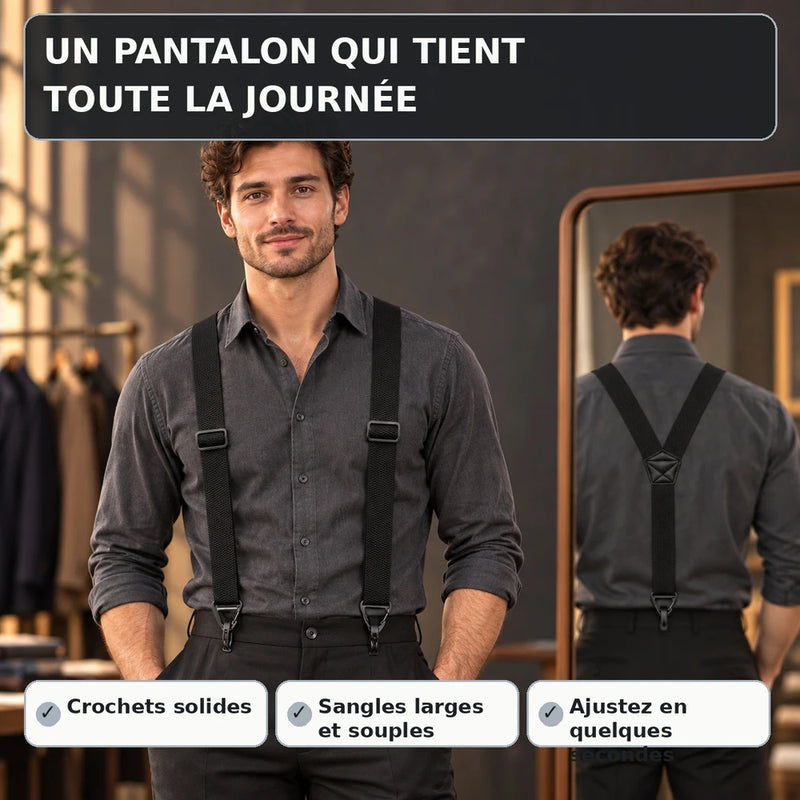 1+1 OFFERT · AUJOURD'HUI · FitHold™ · Bretelles pour homme